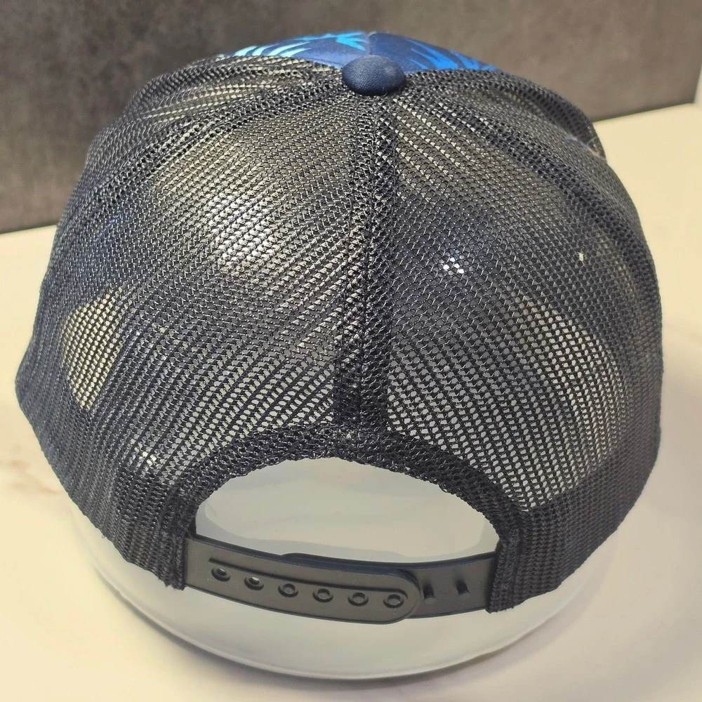 Volcom Youth Tropical Pineapple Trucker Snapback‎ Hat Navy Blue